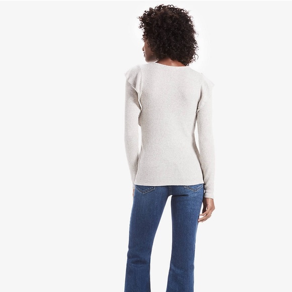 Lucky Brand Rib Ruffle Top - Picture 6 of 7